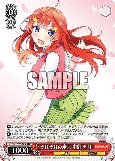 それぞれの未来 中野 五月 【5HY/WE43/24】